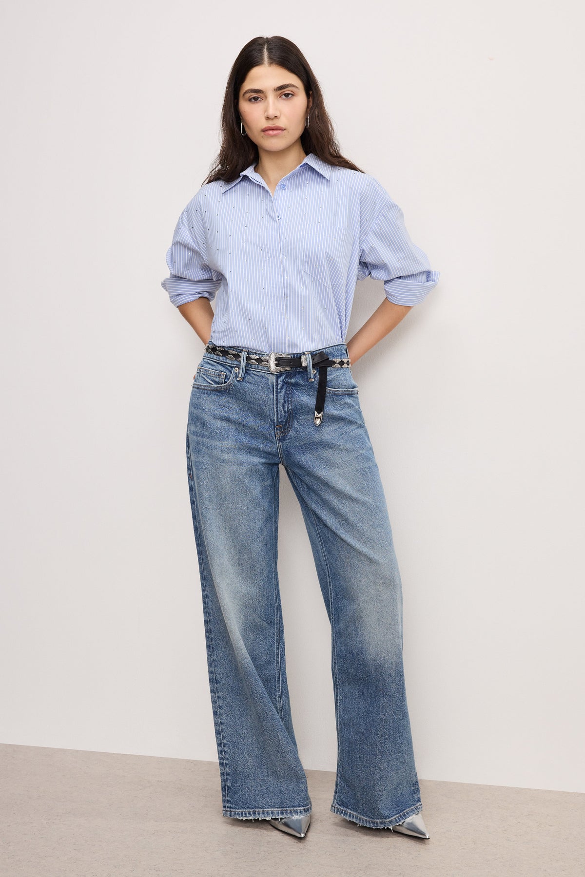 Premium GOOD EASE PETITE RELAXED JEANS INDIGO575