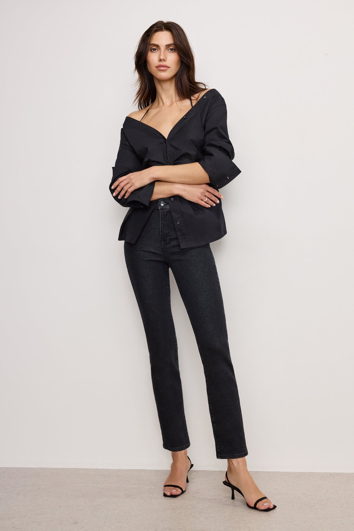 Premium GOOD LEGS STRAIGHT JEANS BLACK184