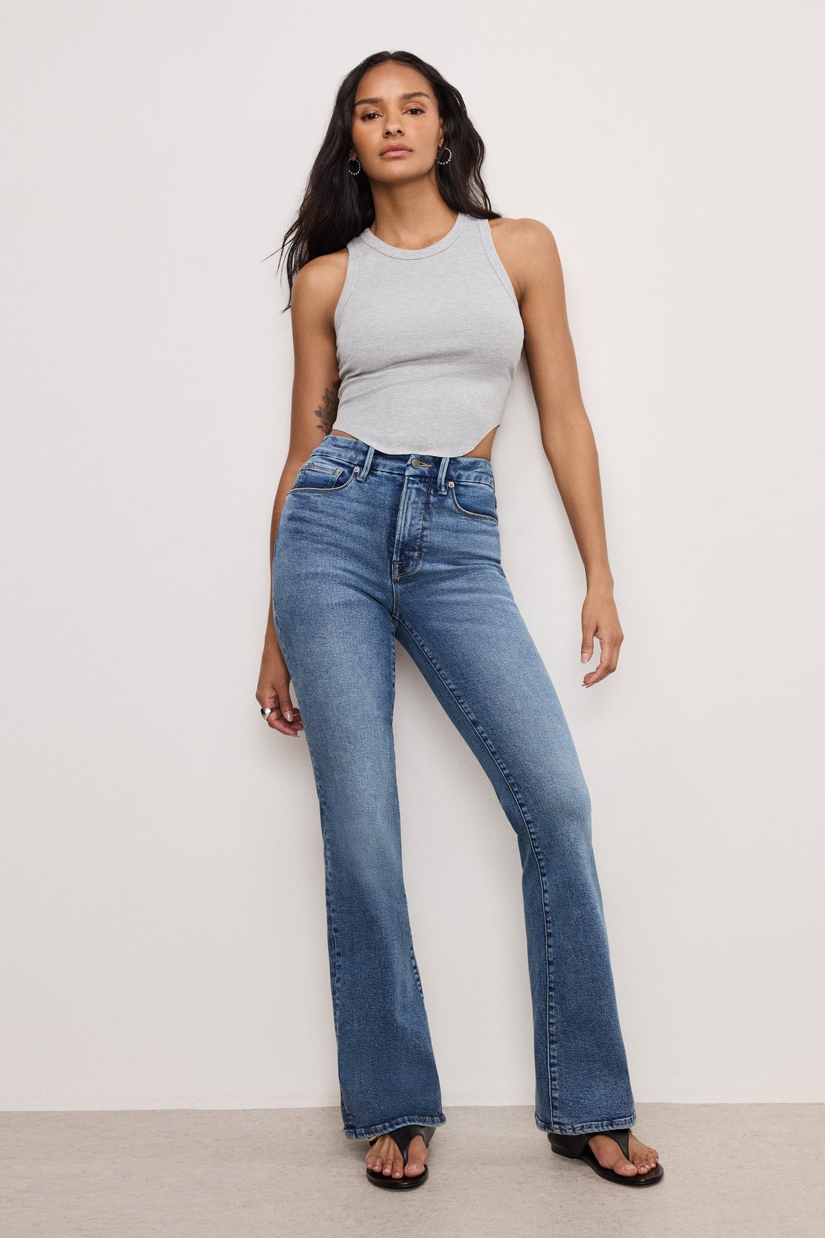 Premium COMPRESSION GOOD CLASSIC BOOTCUT JEANS INDIGO254