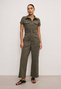 Premium FIT FOR SUCCESS TWILL PALAZZO CROPPED JUMPSUIT FATIGUE001