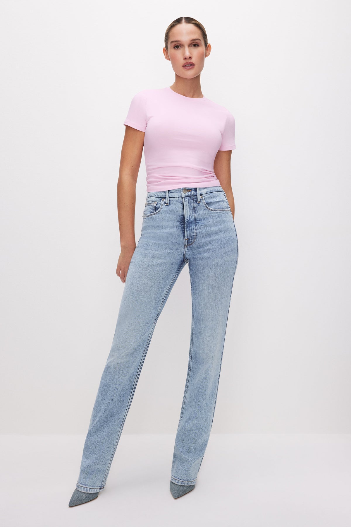 Premium SUPER STRETCH BABY TEE ROSEQUARTZ001