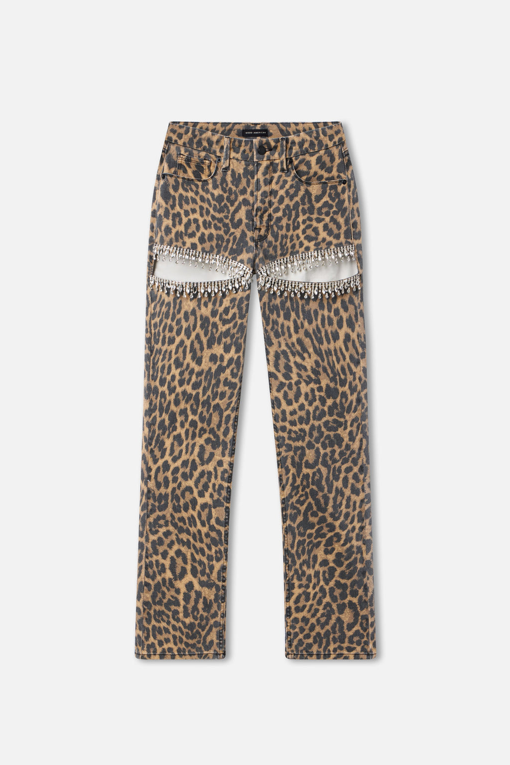 Premium LEOPARD GOOD ICON STRAIGHT DIAMOND JEANS LUCKY LEOPARD001