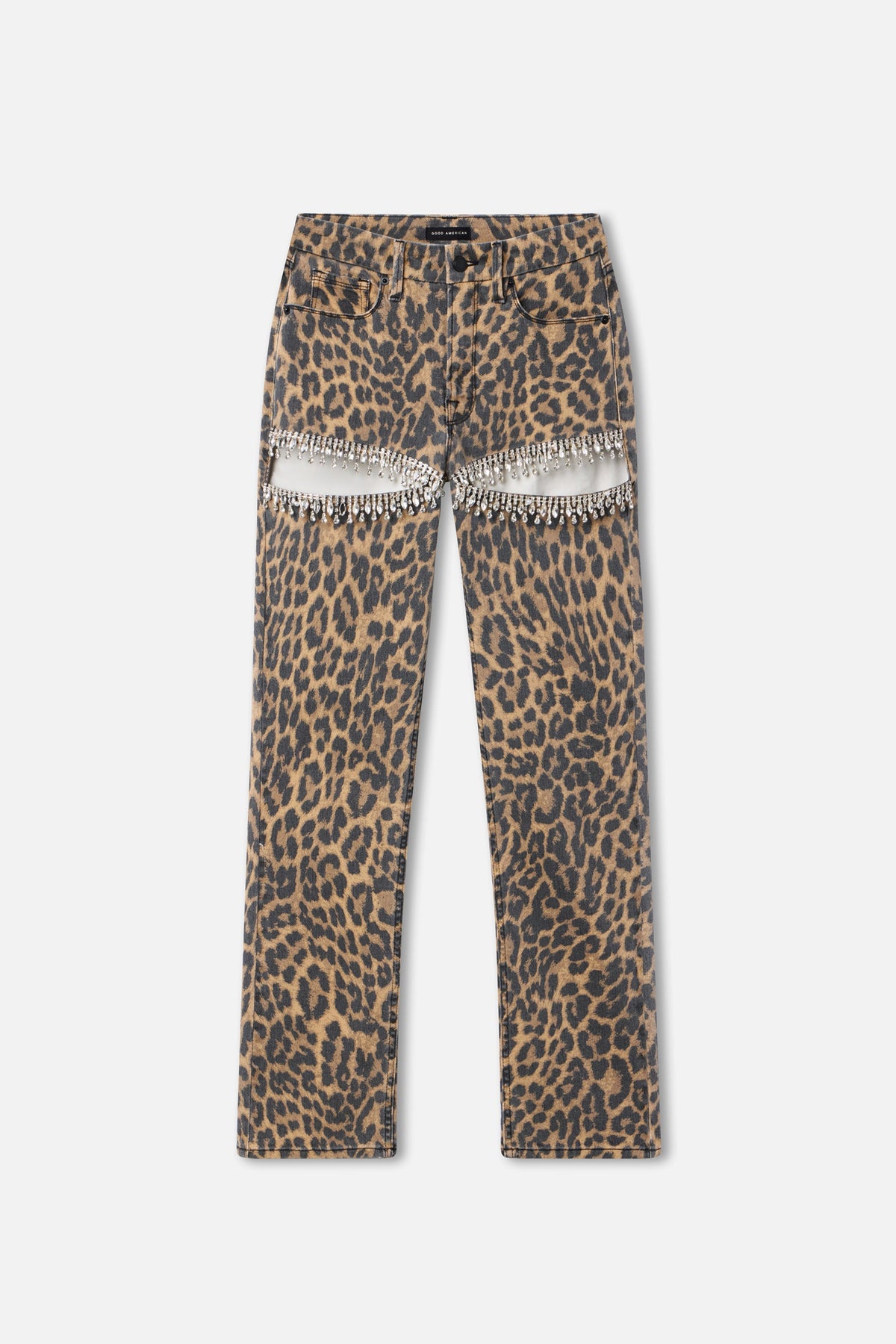 Premium LEOPARD GOOD ICON STRAIGHT DIAMOND JEANS LUCKY LEOPARD001