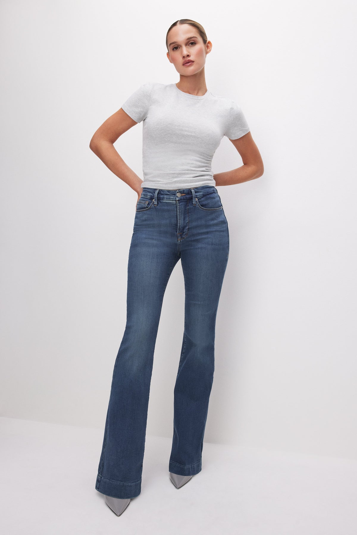 Premium GOOD LEGS FLARE JEANS BLUE004