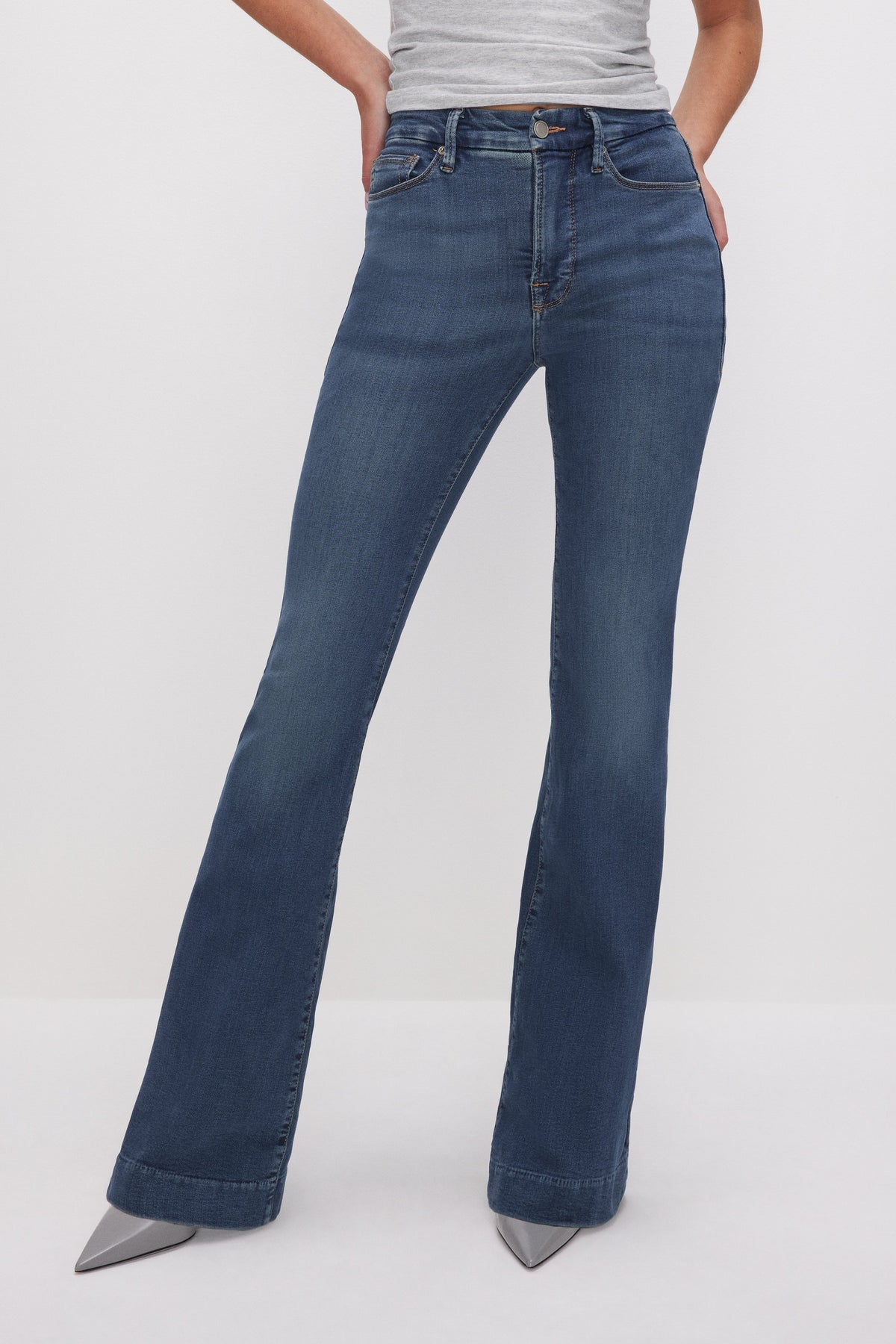 Premium GOOD LEGS FLARE JEANS BLUE004