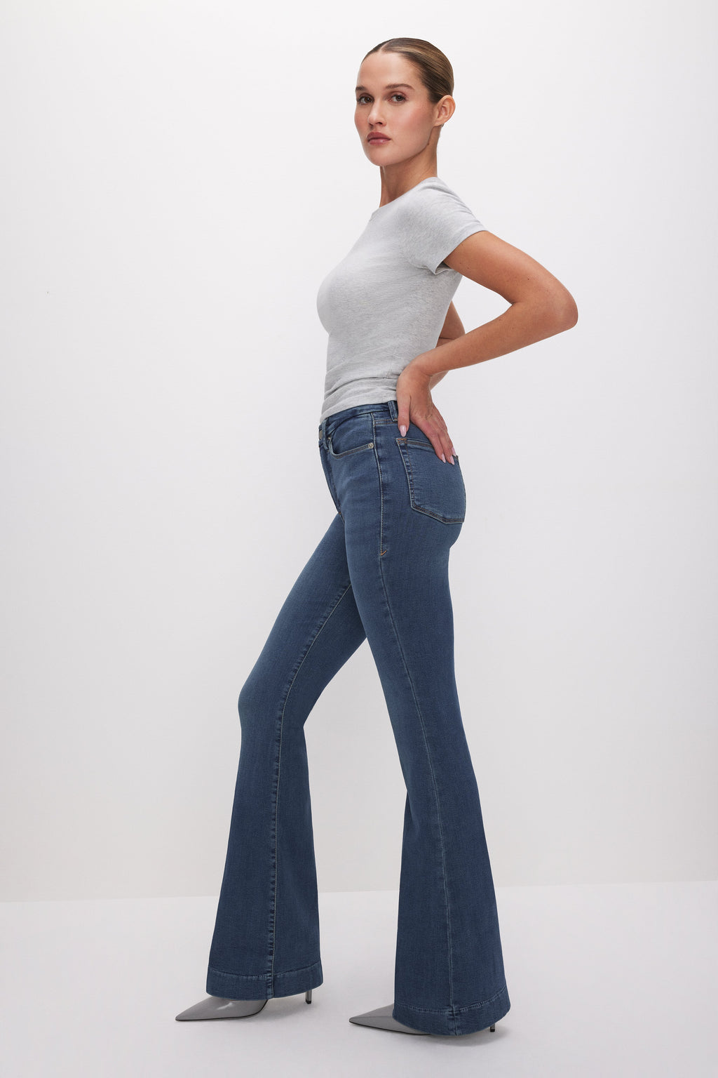 Premium GOOD LEGS FLARE JEANS BLUE004