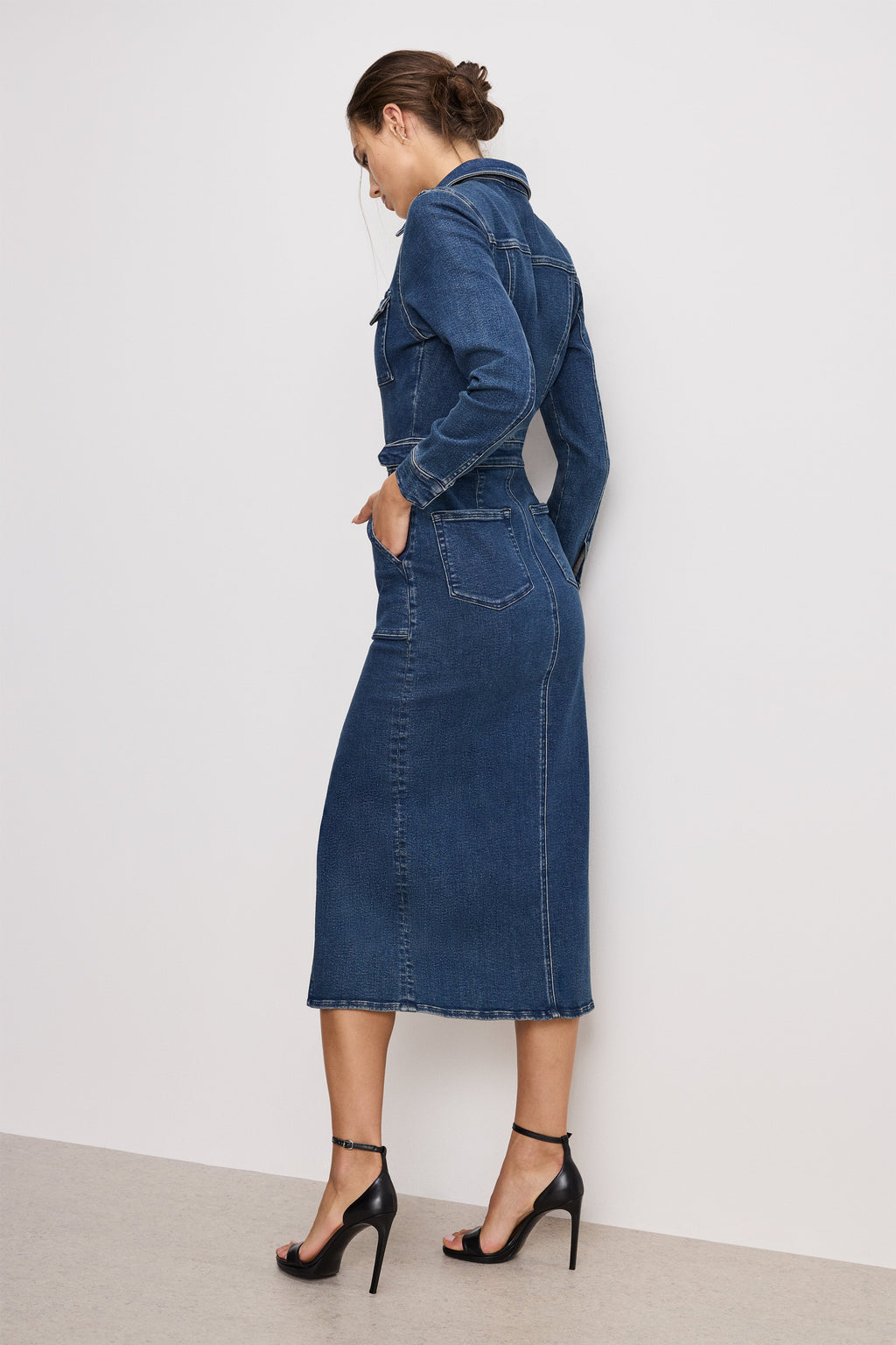 Premium FIT FOR SUCCESS LONG SLEEVE MIDI DRESS INDIGO724