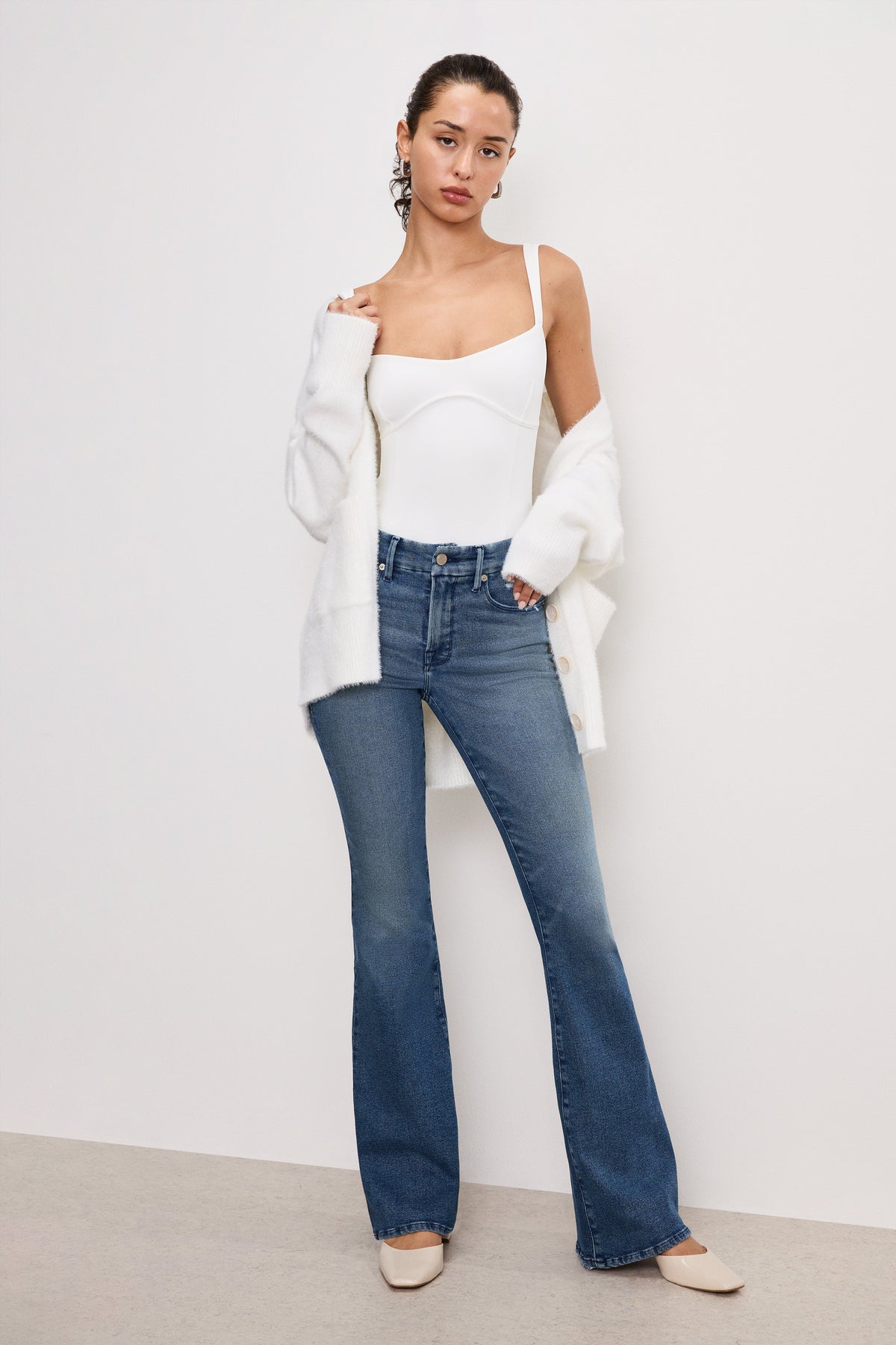 Premium SWEETHEART SCULPTING TANK BODYSUIT WHITE001