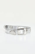 Premium CLASSIC STUDDED SILVER BELT CHROME004