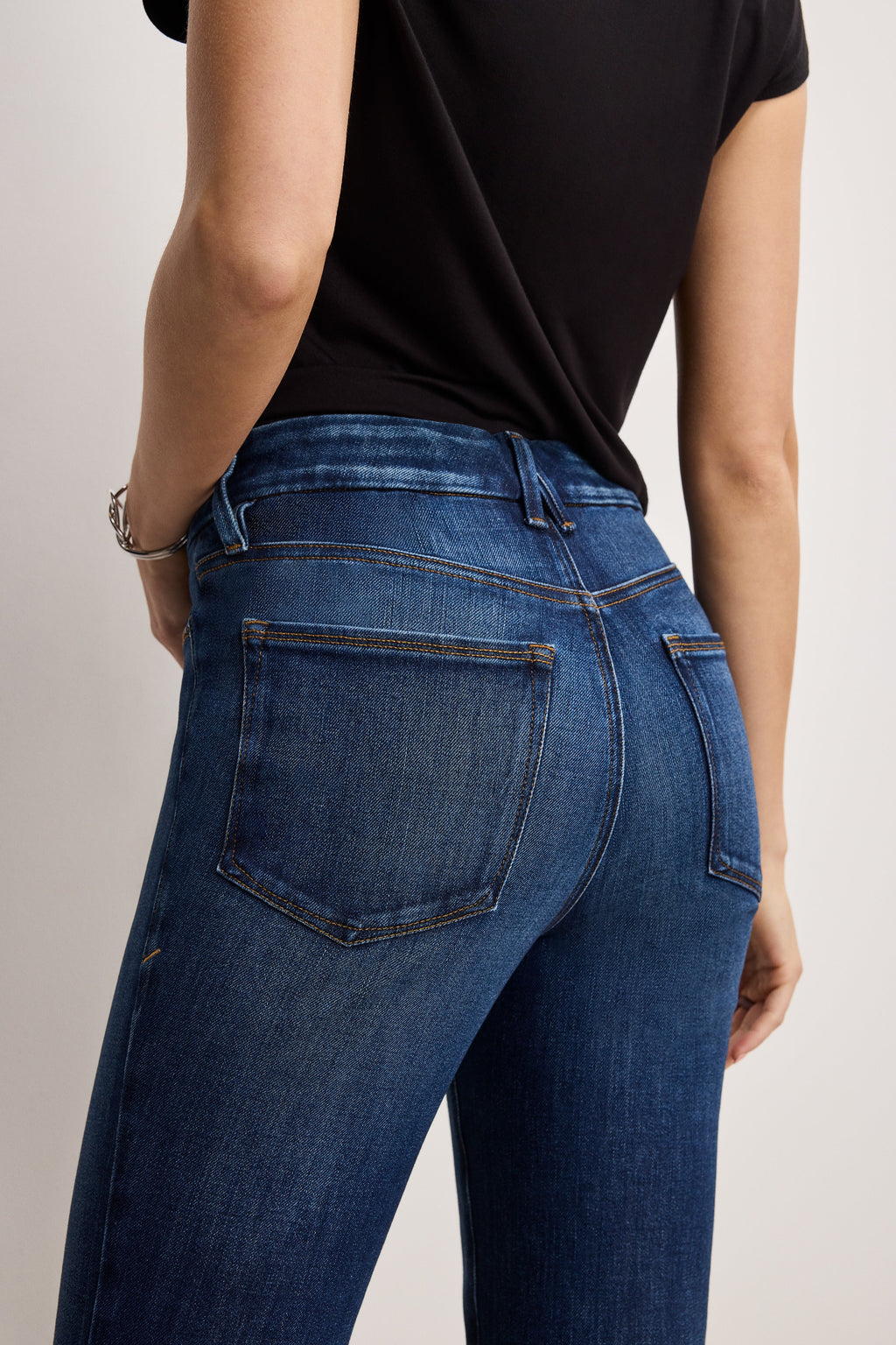 Premium SOFT TECH GOOD LEGS CROPPED MINI BOOT JEANS INDIGO977