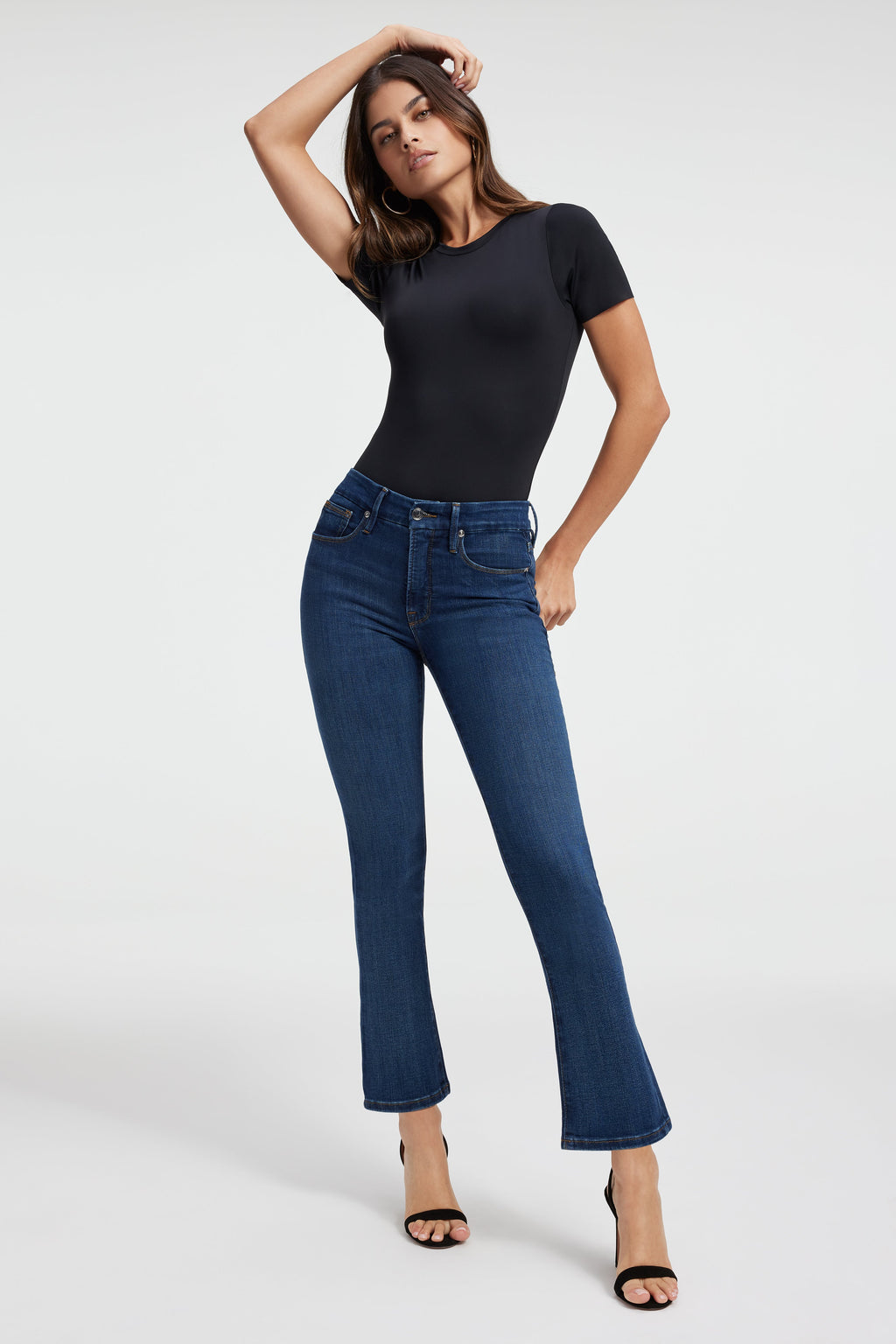 Premium GOOD LEGS STRAIGHT JEANS BLUE004