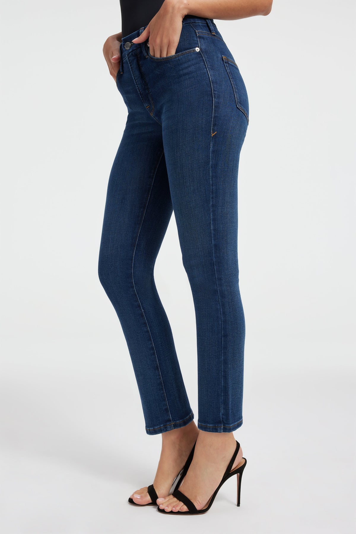Premium GOOD LEGS STRAIGHT JEANS BLUE004