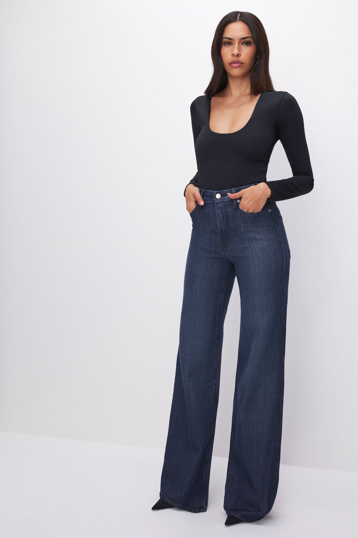 Premium SCULPTING SCOOP NECK BODYSUIT BLACK001
