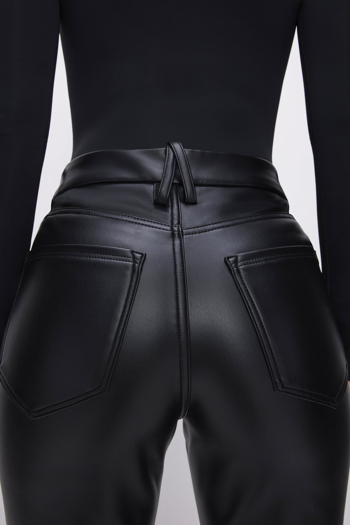 Premium GOOD ICON FAUX LEATHER PANTS BLACK001