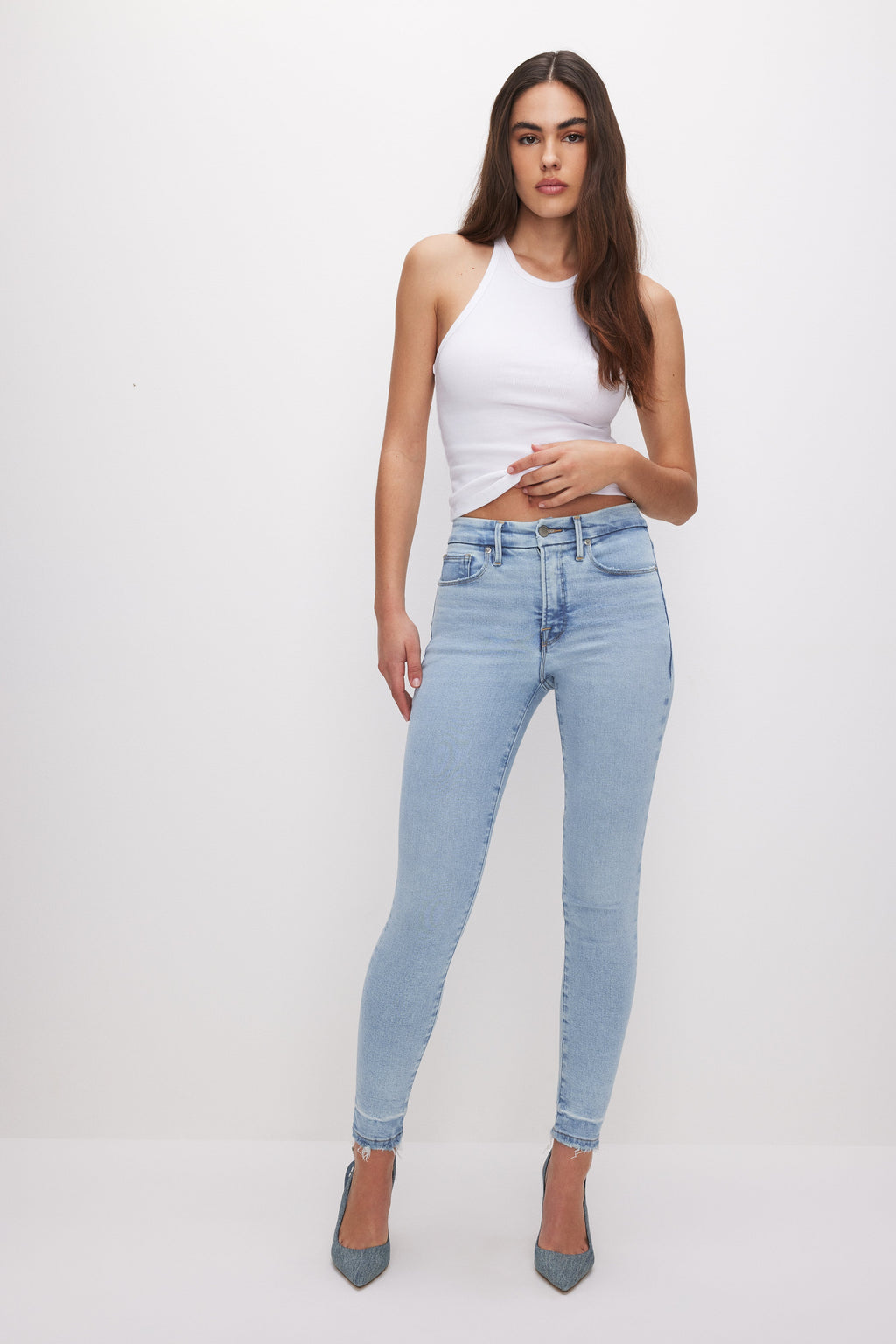 Premium MICRO RIB CREWNECK TANK WHITE001