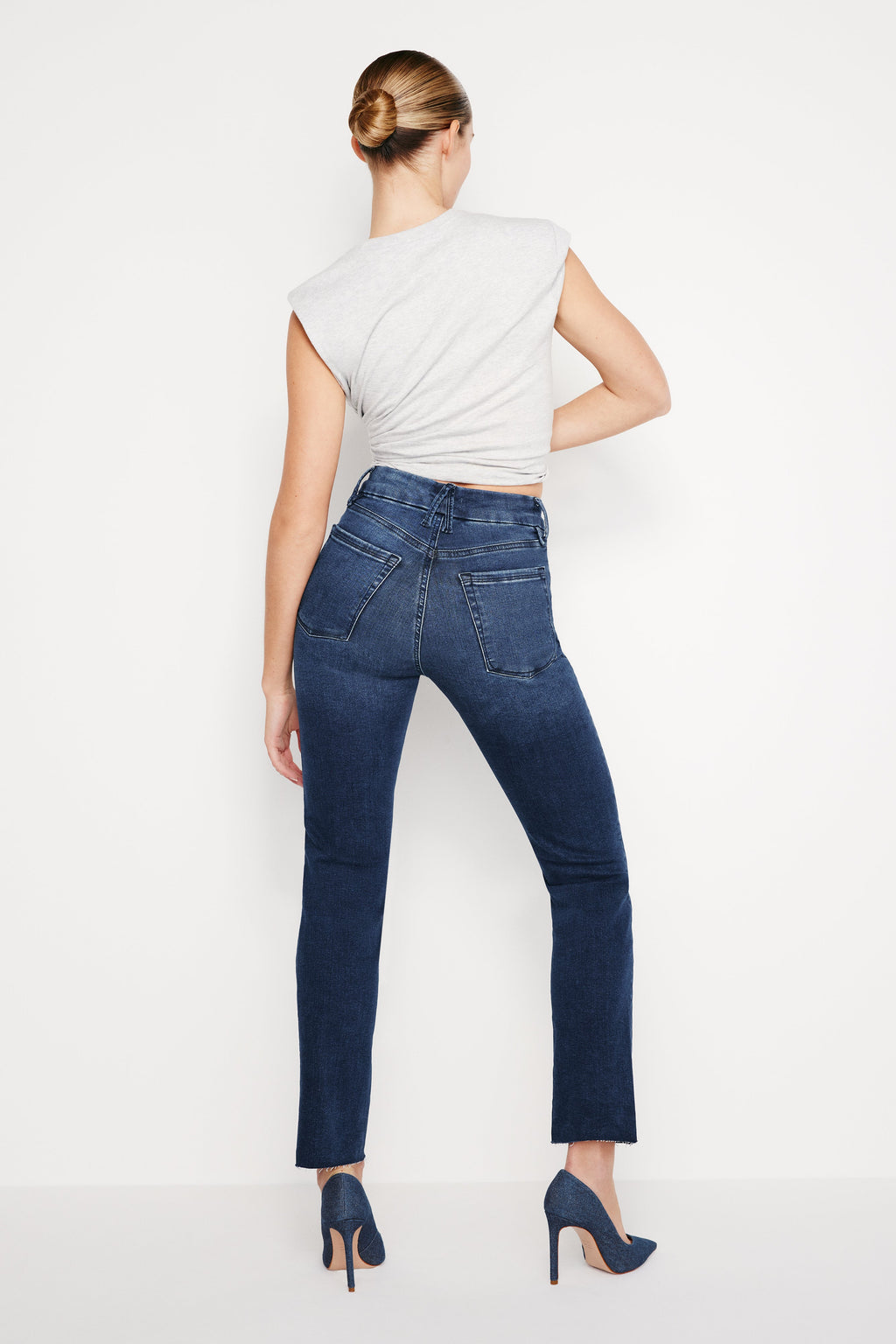 Premium ALWAYS FITS GOOD CLASSIC SLIM STRAIGHT JEANS INDIGO446