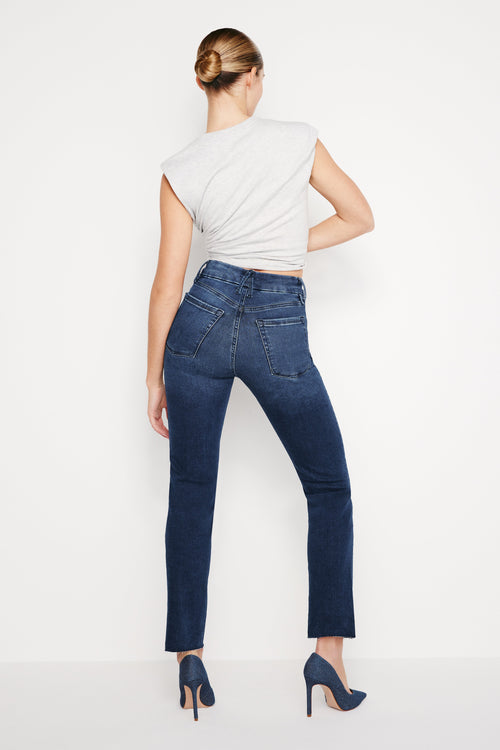 Premium ALWAYS FITS GOOD CLASSIC SLIM STRAIGHT JEANS INDIGO446