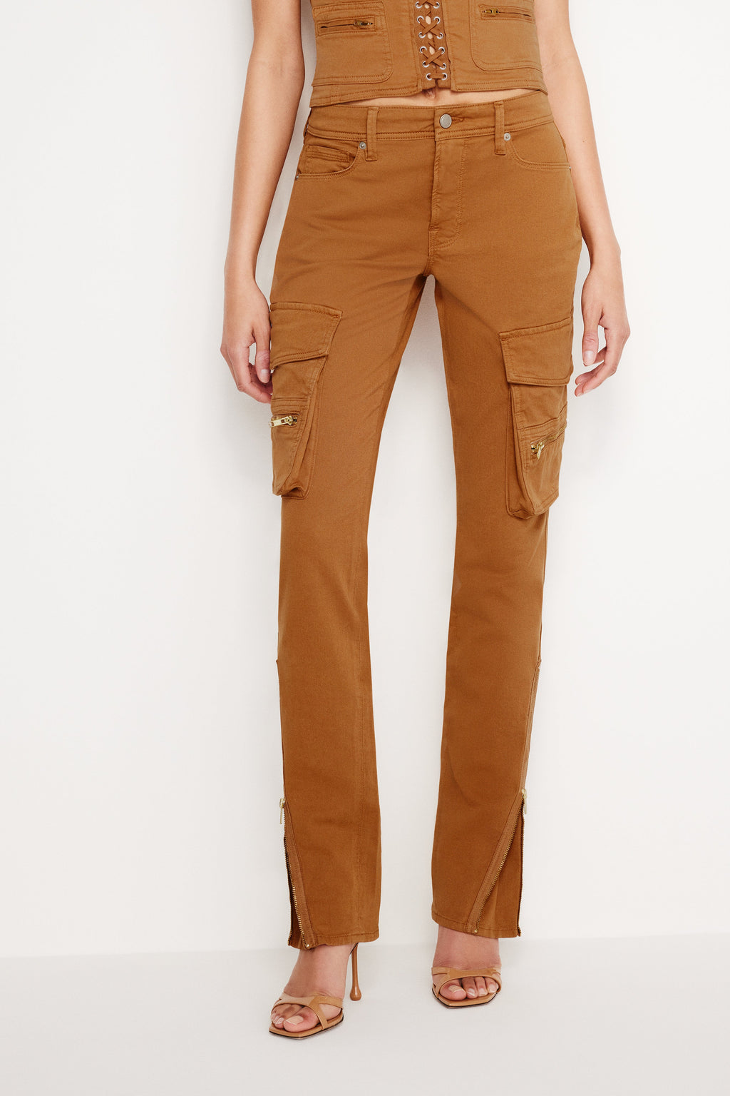 Premium TWILL SKINNY CARGO PANTS CANYON003
