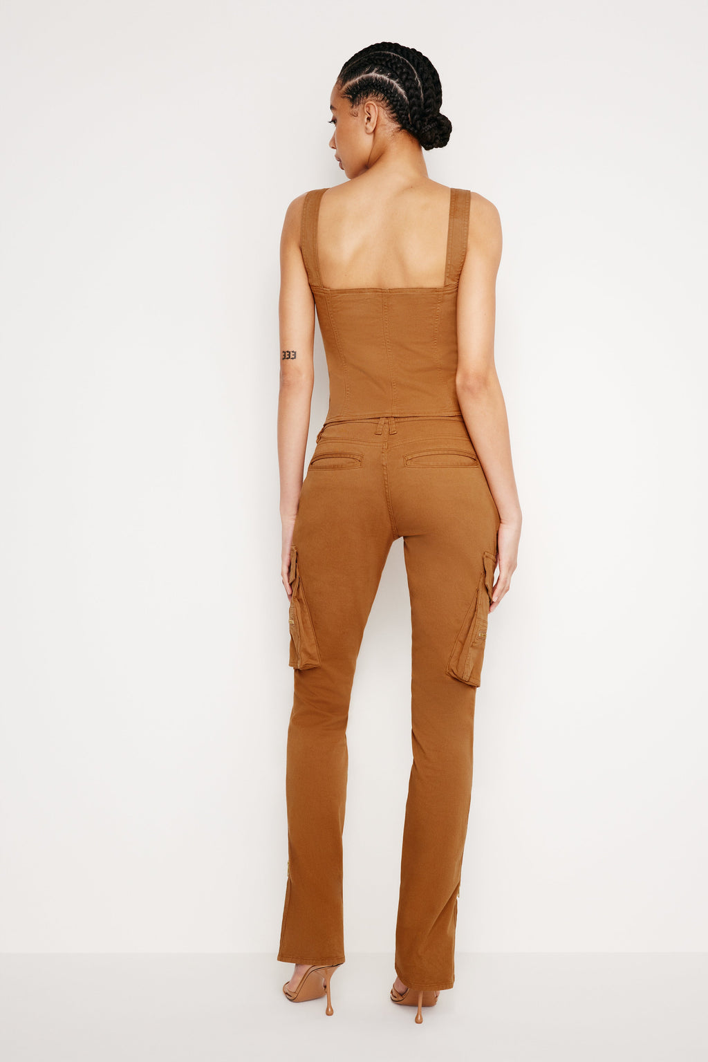 Premium TWILL SKINNY CARGO PANTS CANYON003
