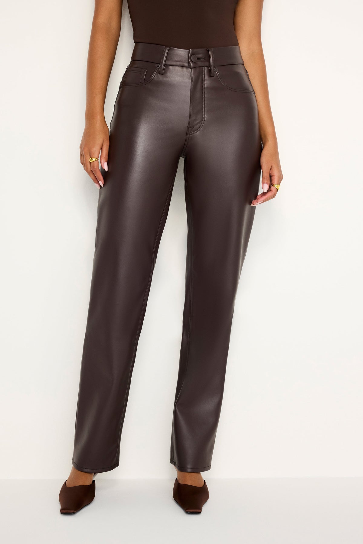 Premium GOOD ICON FAUX LEATHER PANTS BARK003