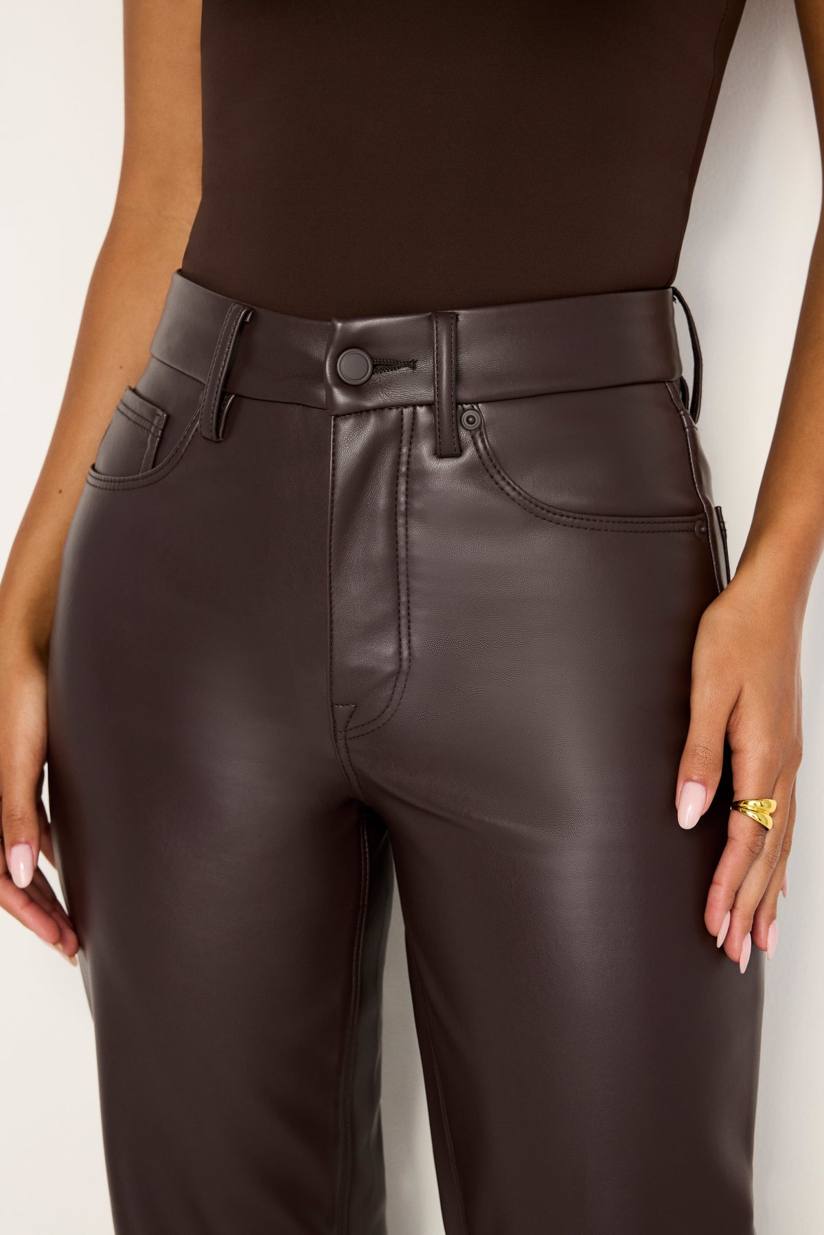 Premium GOOD ICON FAUX LEATHER PANTS BARK003