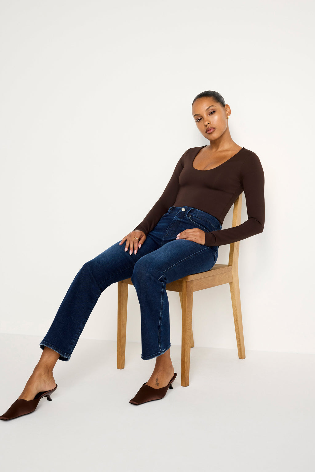 Premium ALWAYS FITS GOOD CURVE STRAIGHT JEANS INDIGO707
