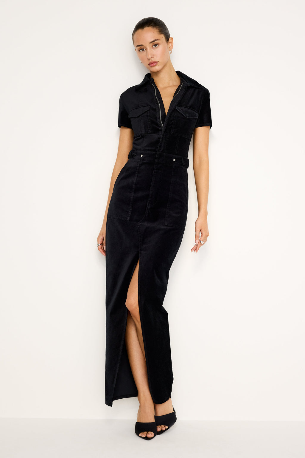 Premium VELVET FIT FOR SUCCESS MAXI BLACK001