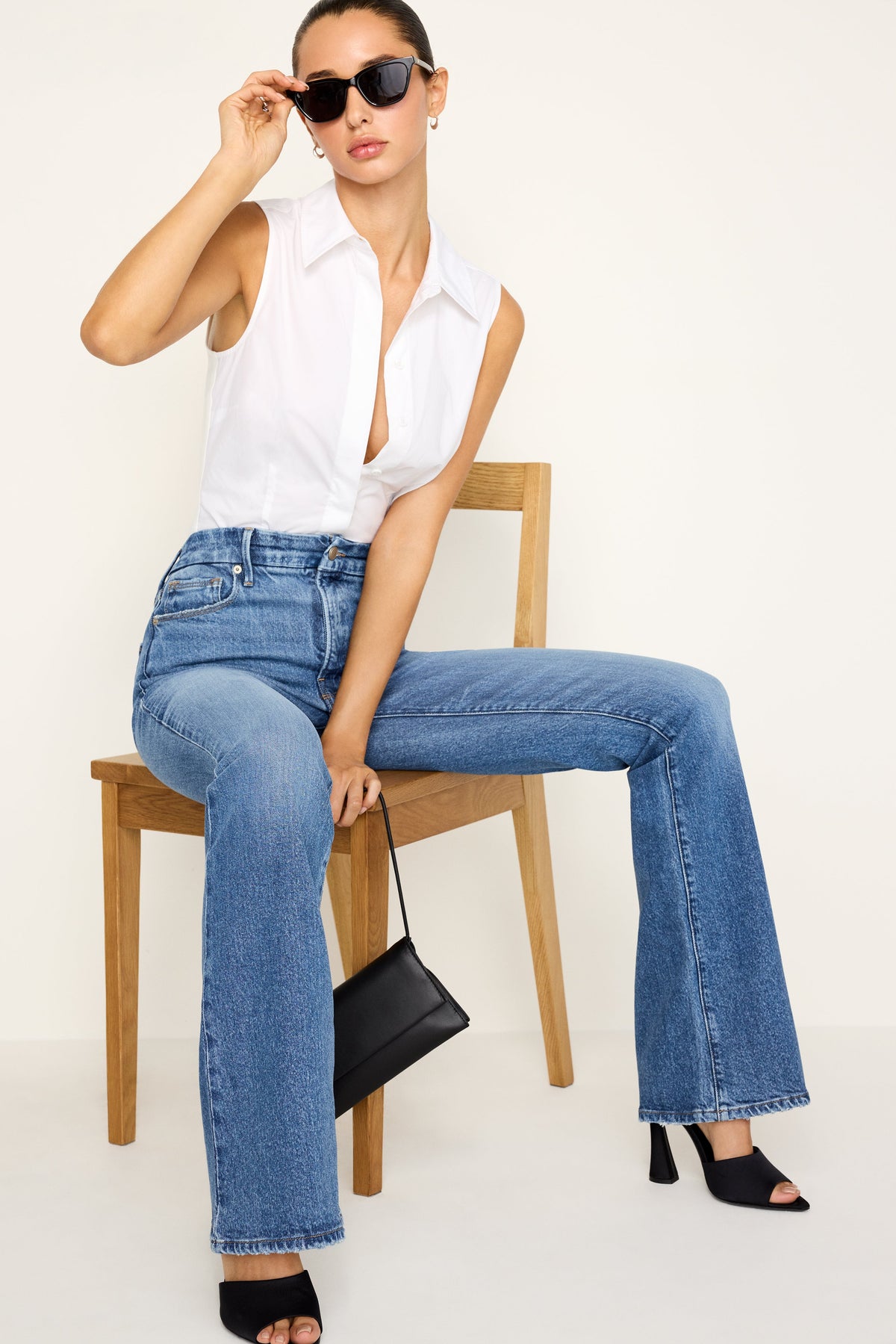 Premium SOFT TECH GOOD PETITE BOOTCUT JEANSINDIGO627