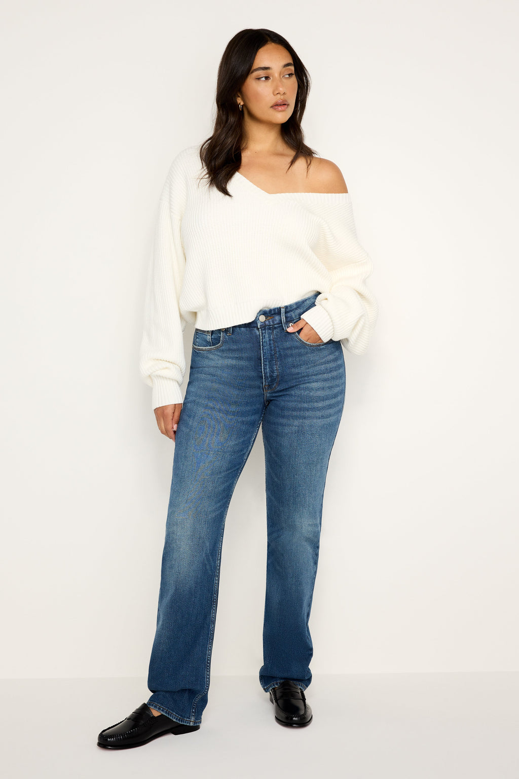 Premium GOOD ICON STRAIGHT JEANS INDIGO605