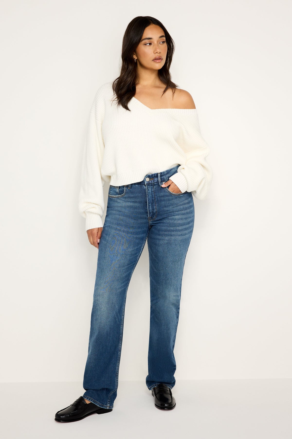 Premium GOOD ICON STRAIGHT JEANS INDIGO605