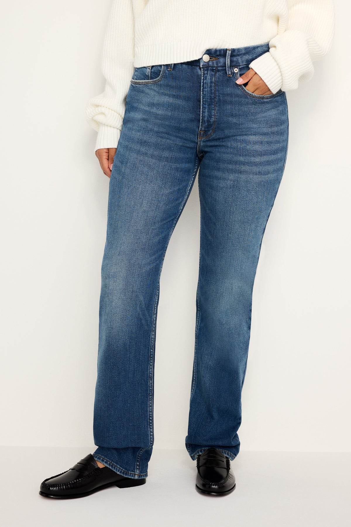 Premium GOOD ICON STRAIGHT JEANS INDIGO605