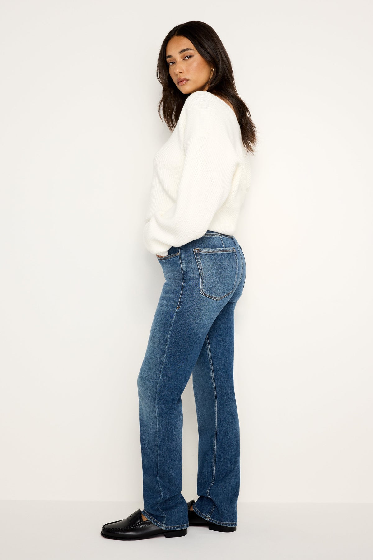 Premium GOOD ICON STRAIGHT JEANS INDIGO605