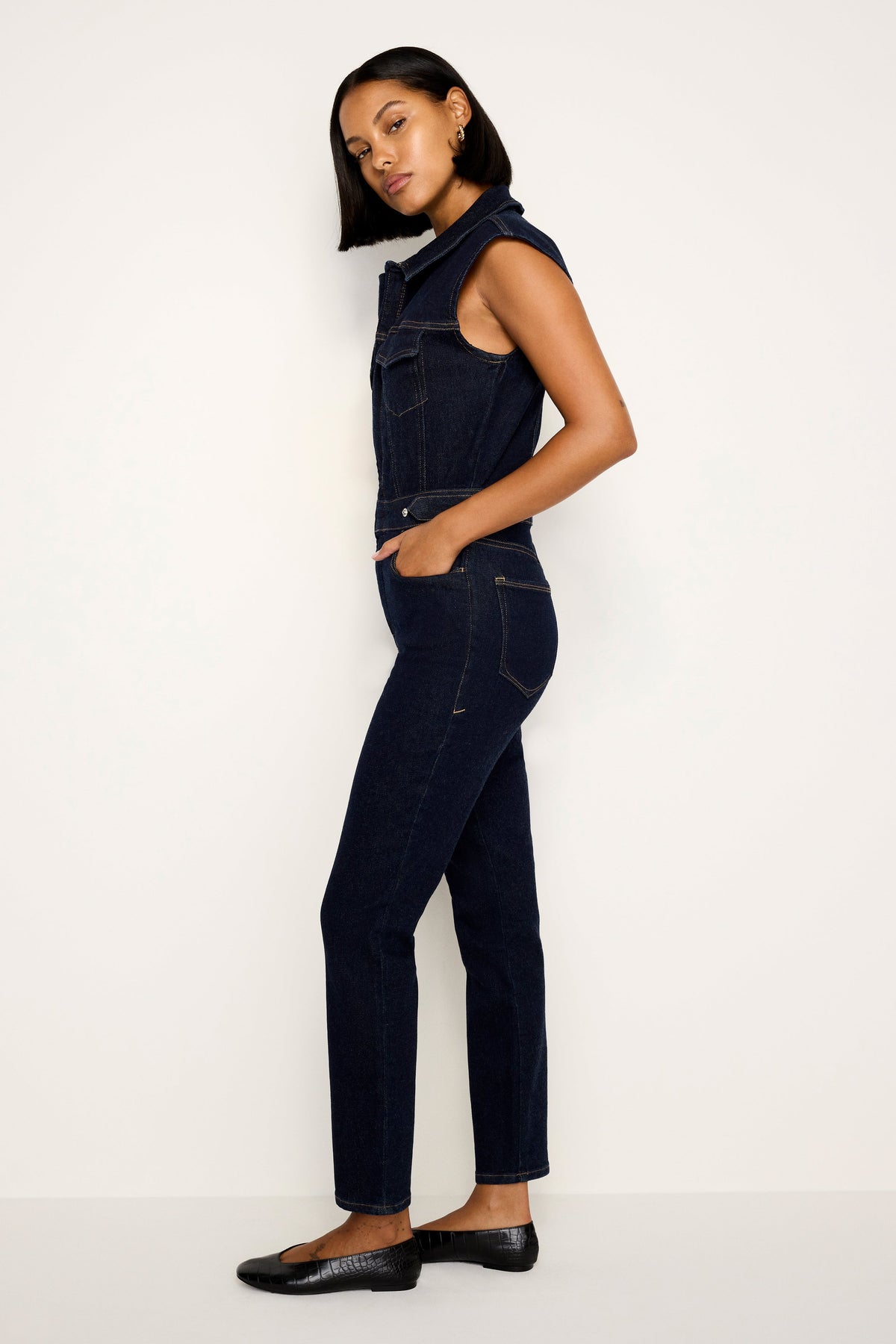 Premium RINSED DENIM FIT FOR SUCCESS JUMPSUIT INDIGO716