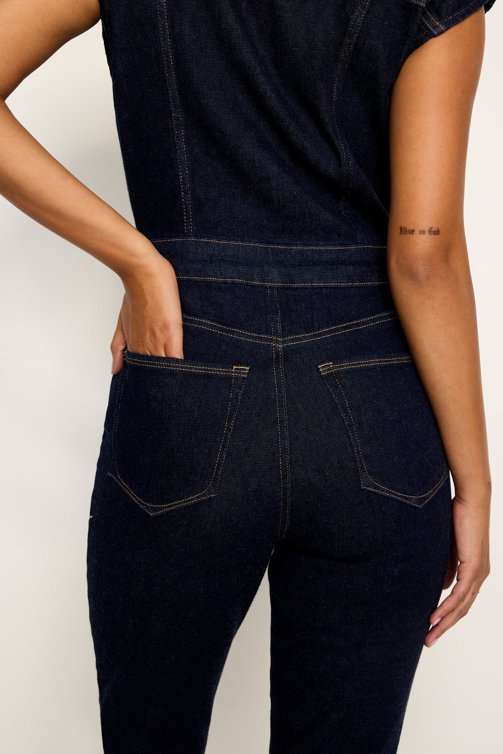 Premium RINSED DENIM FIT FOR SUCCESS JUMPSUIT INDIGO716