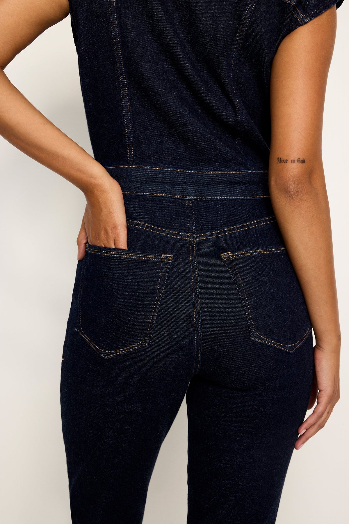 Premium RINSED DENIM FIT FOR SUCCESS JUMPSUIT INDIGO716