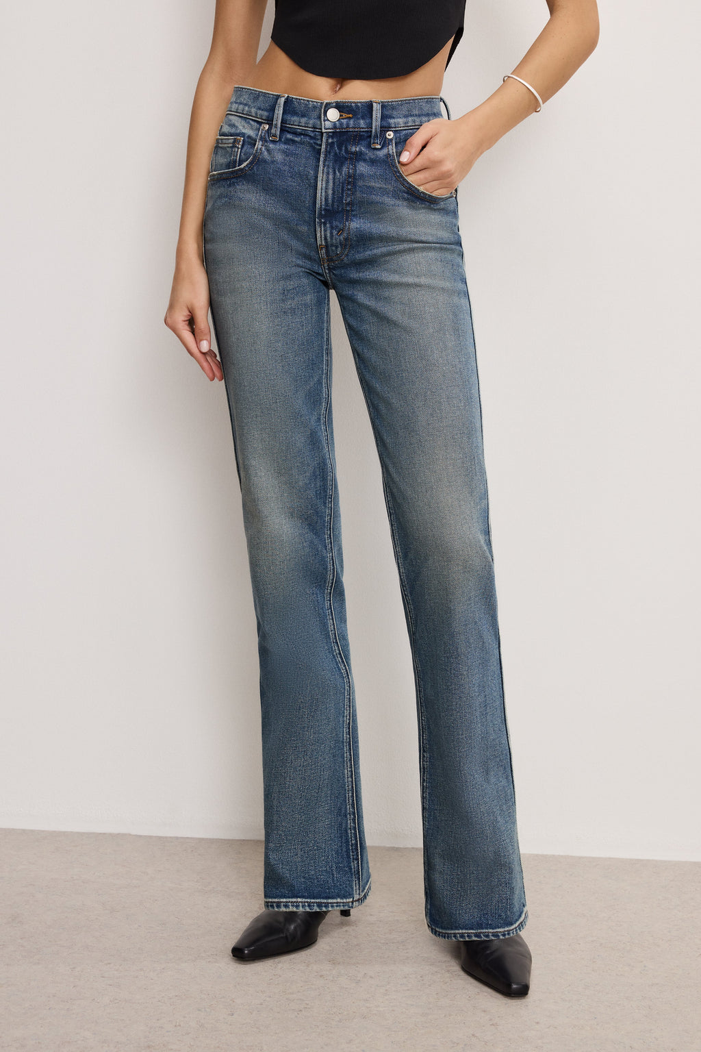Premium GOOD COWBOY BOOTCUT JEANS INDIGO783