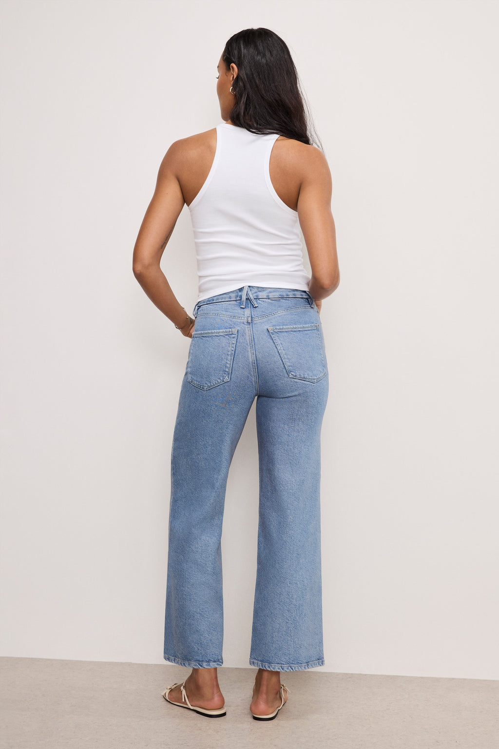 Premium SOFT TECH GOOD SKATE WIDE CROPPED JEANS INDIGO860