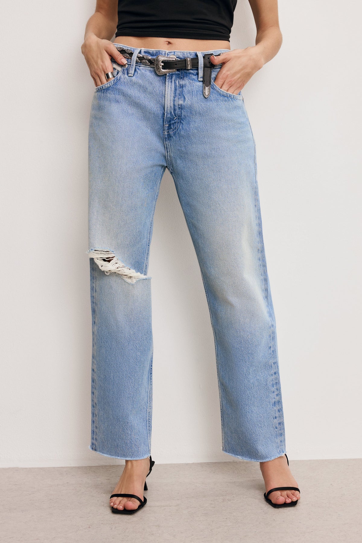 Premium GOOD RELAXED STRAIGHT JEANS INDIGO887