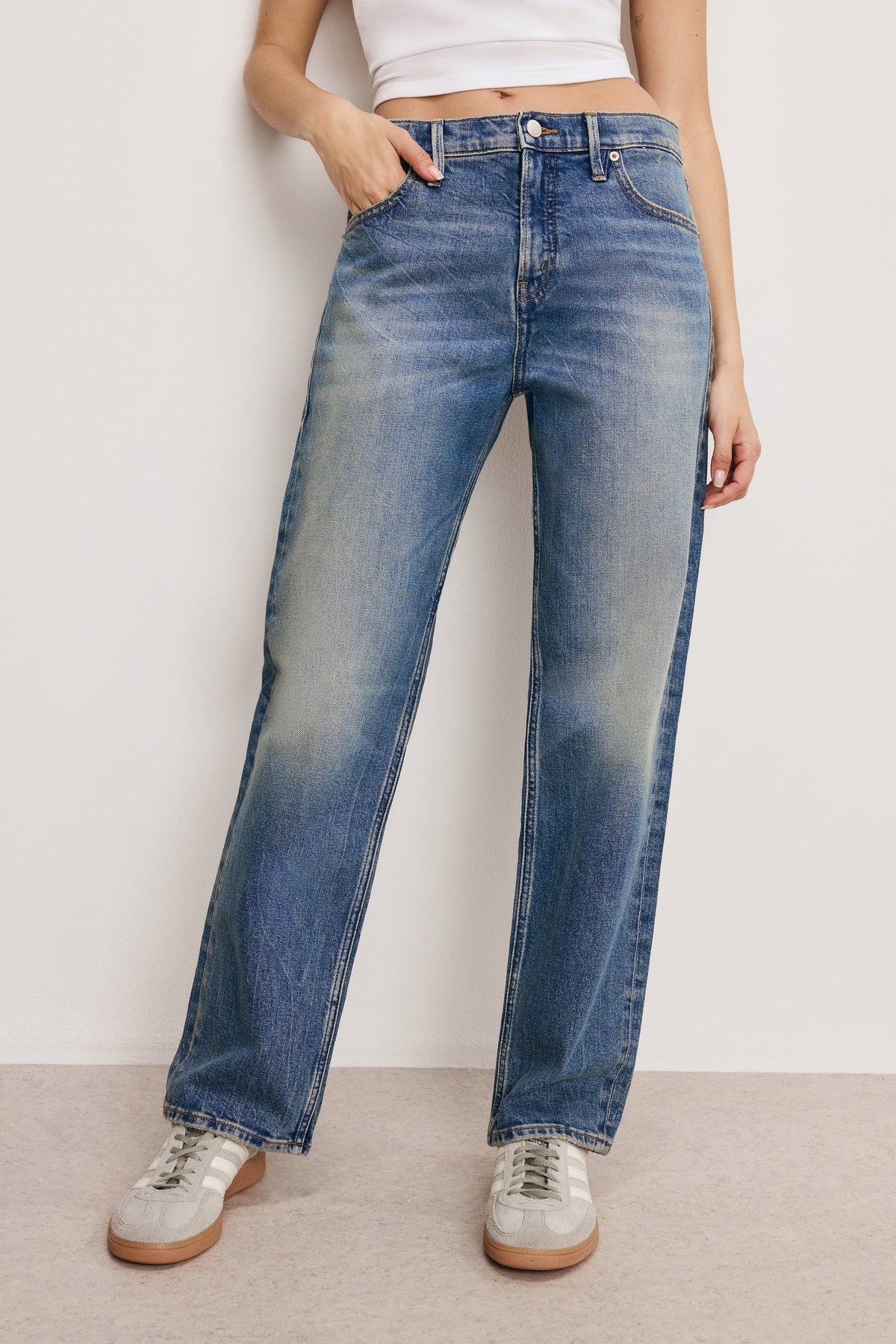 Premium GOOD RELAXED STRAIGHT JEANS INDIGO868