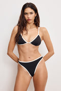 Premium COMPRESSION PERFECT FIT BIKINI TOP BLACK001