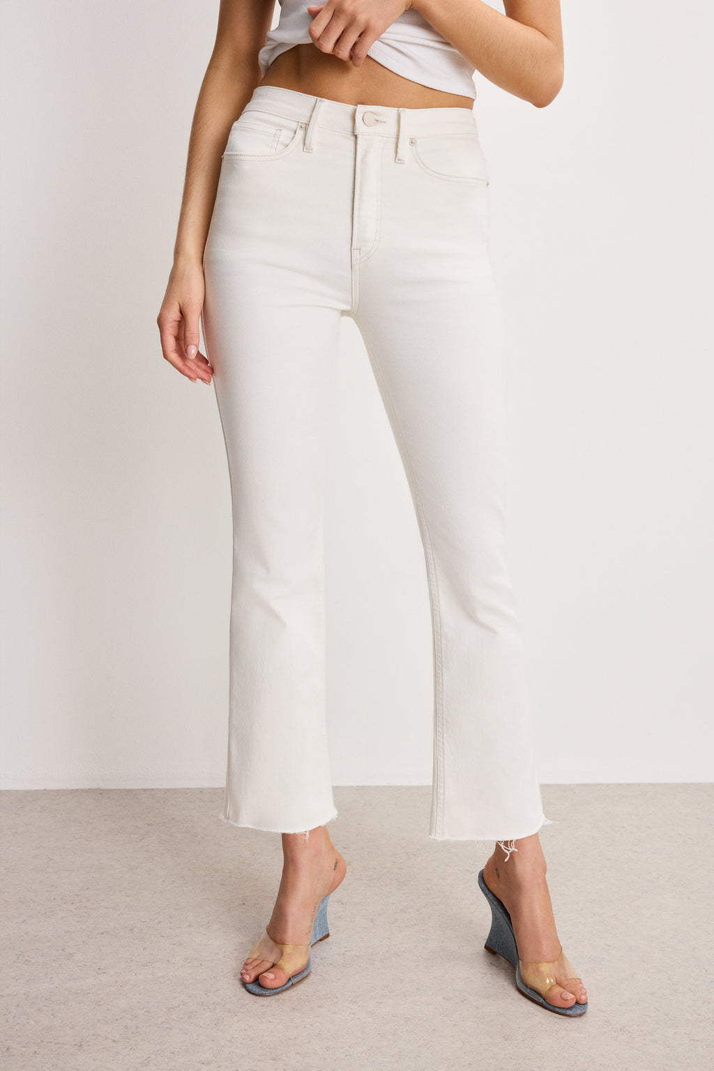 Premium GOOD KICK FLARE JEANS CLOUD WHITE
