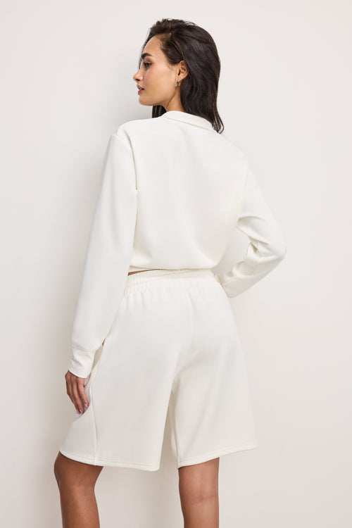 Premium AIR SOFT HALF ZIP SWEATSHIRT CLOUD WHITE