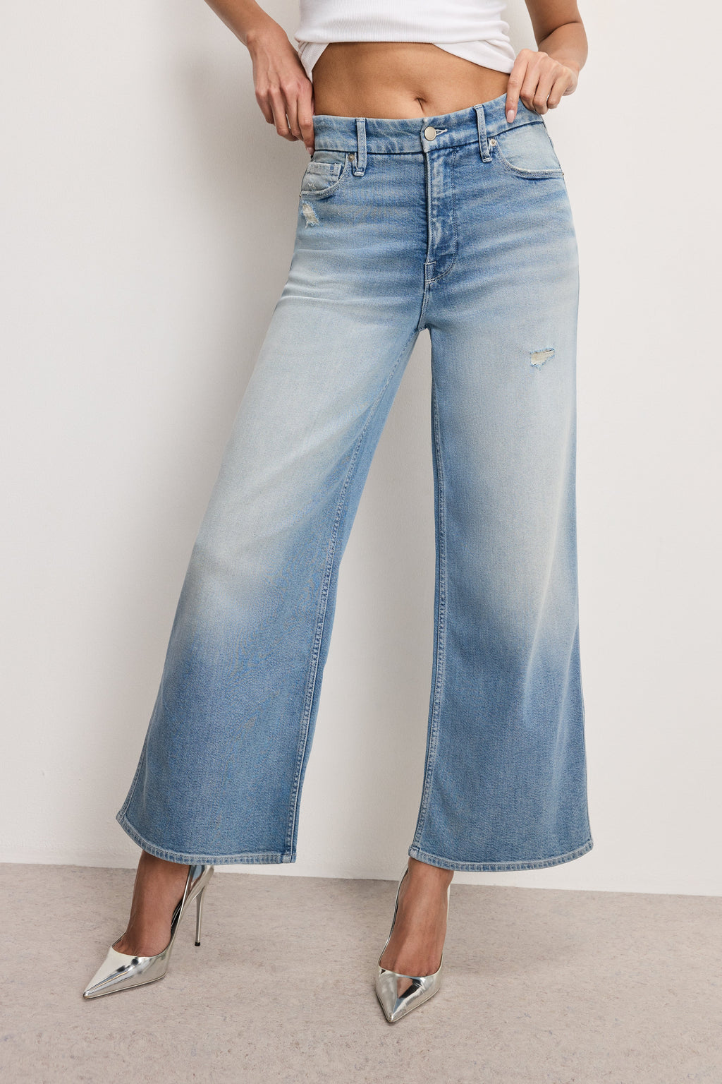 Premium GOOD SKATE WIDE CROPPED JEANS INDIGO958