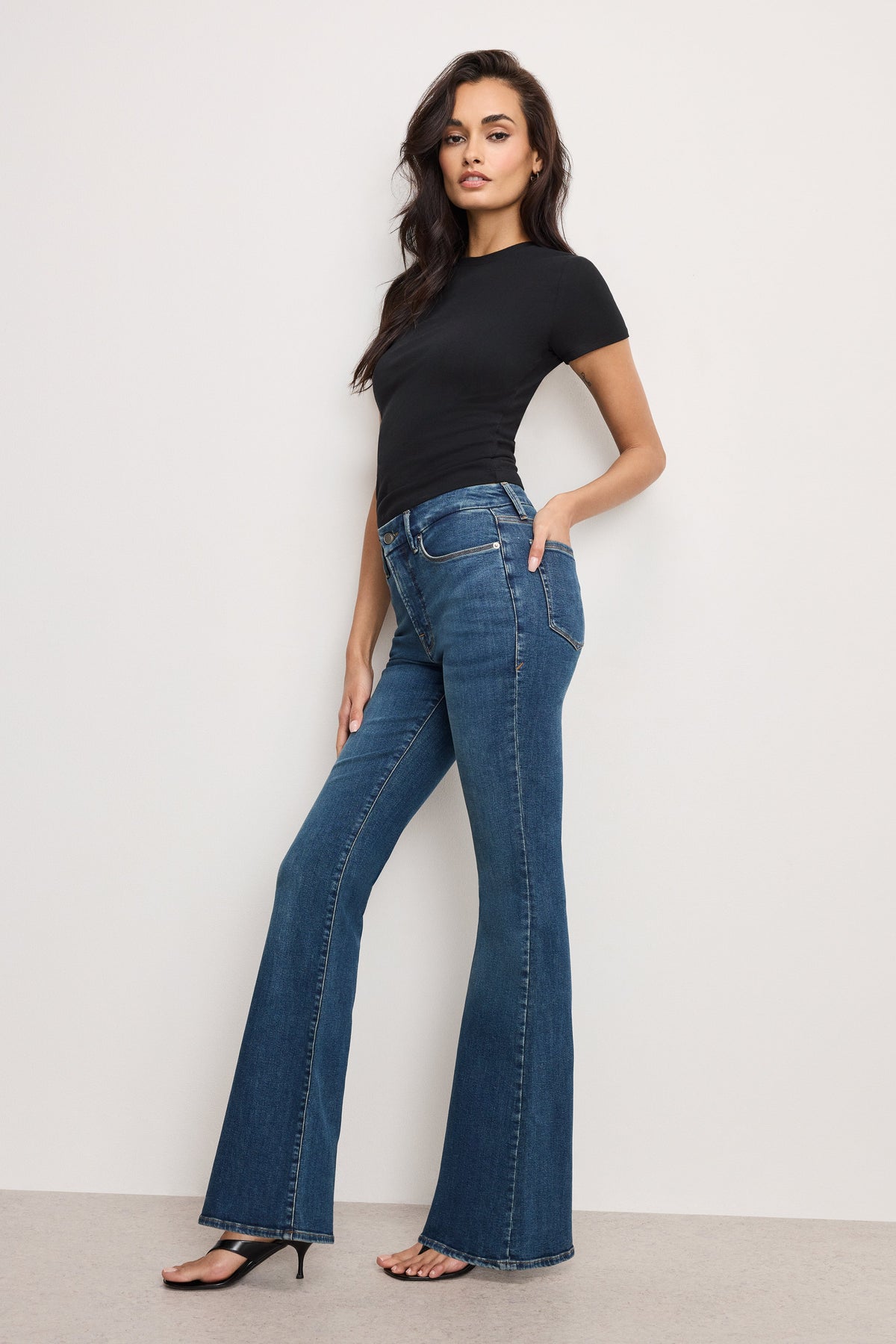 Premium GOOD LEGS FLARE JEANS LONG BLUE004