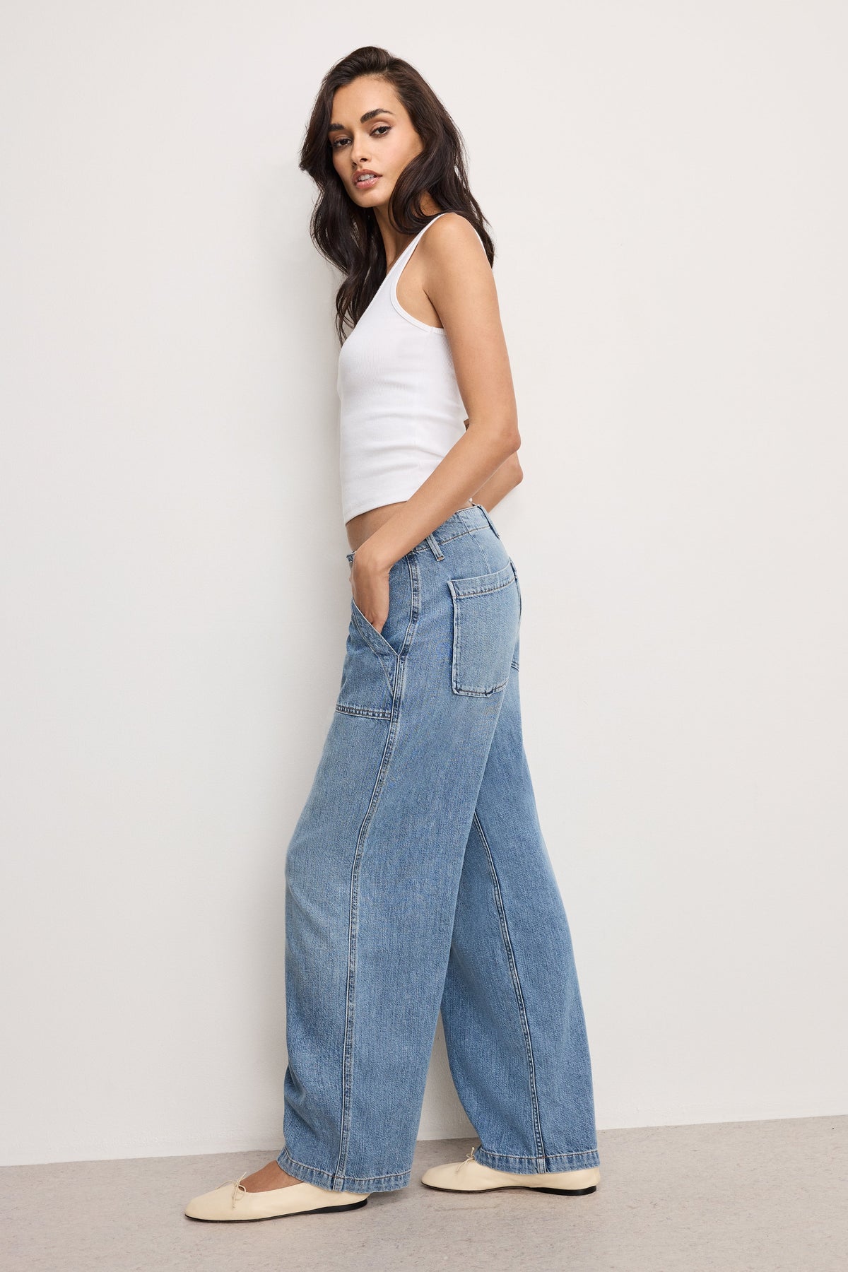 Premium LITE LINEN DENIM PANTS INDIGO786