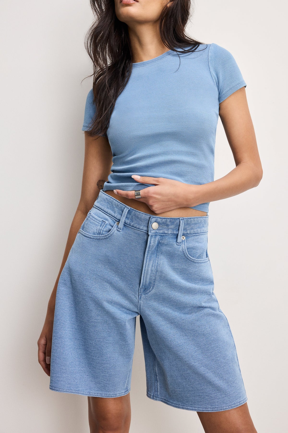 Premium JEANIUS GOOD EASE BERMUDA SHORTS INDIGO586