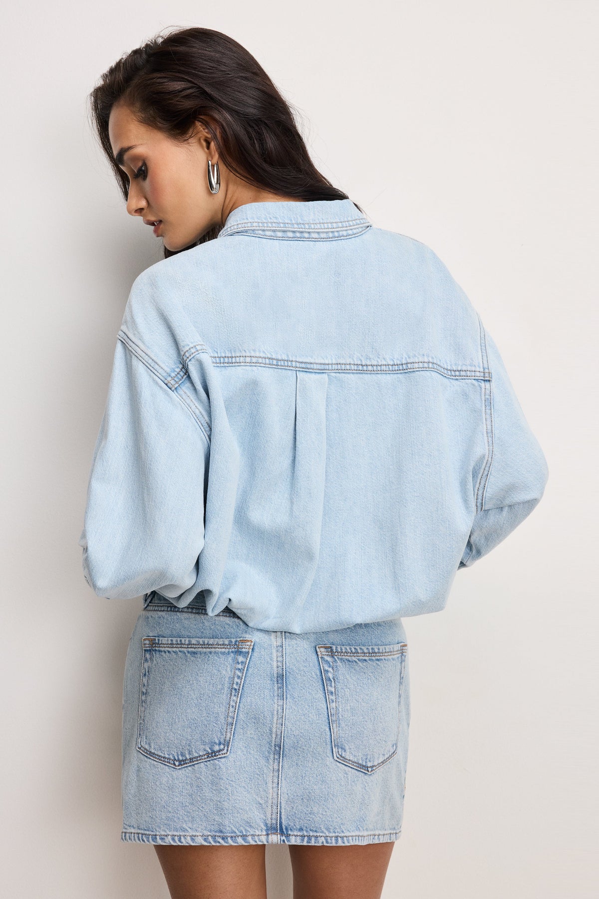 Premium DENIM SHIRT DRESS INDIGO795