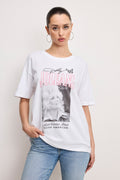 Premium DOLLY OVERSIZED CONCERT TEE WHITE001