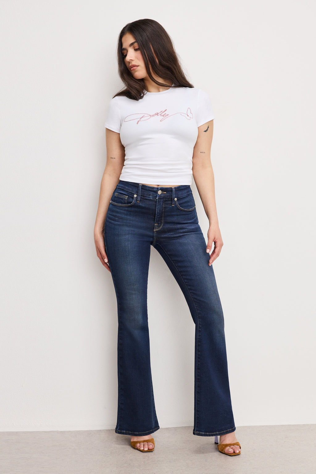 Premium DOLLY JOLEANS PETITE FLARE JEANS INDIGO1020
