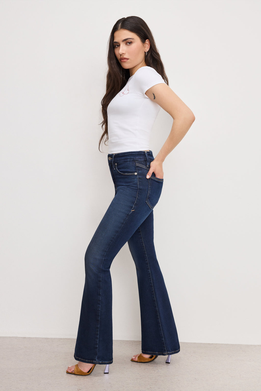 Premium DOLLY JOLEANS PETITE FLARE JEANS INDIGO1020